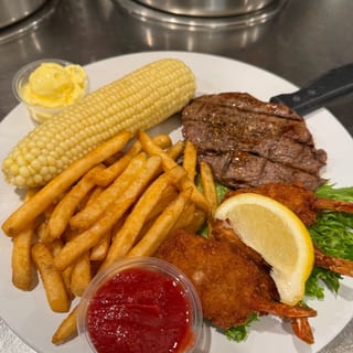 Top Sirloin Steak And Shrimp